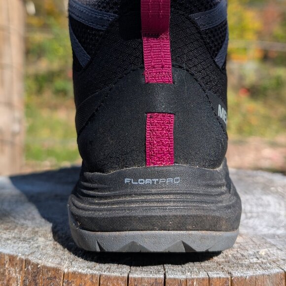 Merrell Women's Siren 4 Mid Gore-Tex Hiking Boots Black and Pink Vibram Sole 9 - Picture 11 of 12